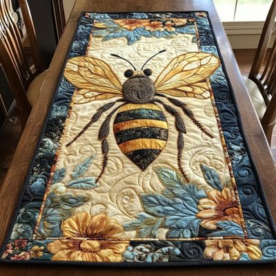 Wild Bee Quilted Table Runner