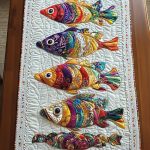 Wild Fish Quilted Table Runner