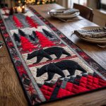 Wildwood Bear Quilted Table Runner