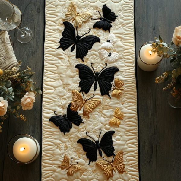Winged Whimsy Quilted Table Runner