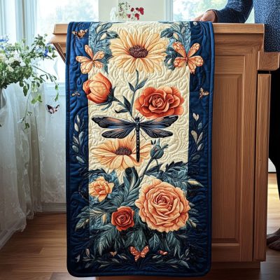 Wings Over Wildflowers Quilted Table Runner