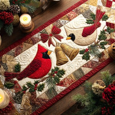 Winter Embrace Quilted Table Runner