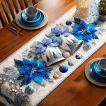 Winter Frost Dream Quilted Table Runner