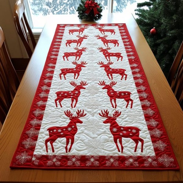Winter Glow Quilted Table Runner