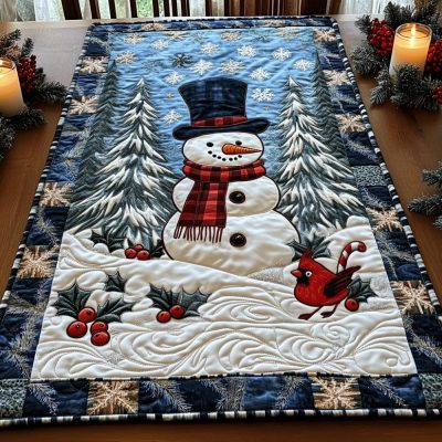 Winter Glow Quilted Table Runner