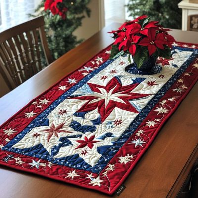 Winter Glow Quilted Table Runner