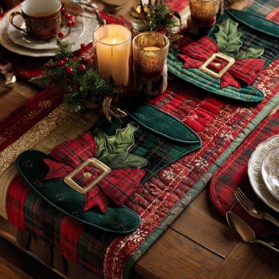 Winter Glow Quilted Table Runner