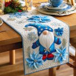 Winter Gnome Glow Quilted Table Runner
