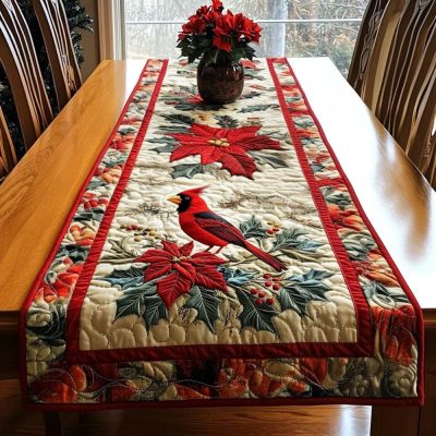 Winter Harmony Quilted Table Runner