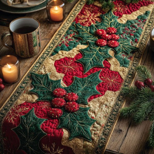 Winter Hearth Quilted Table Runner