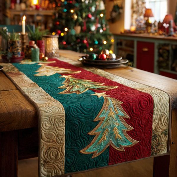 Winter Melody Quilted Table Runner
