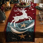 Winter Reindeer Quilted Table Runner