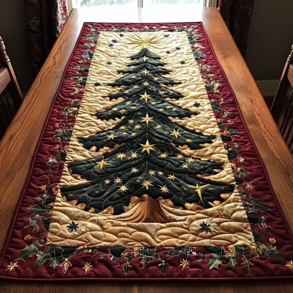 Winter Tree Quilted Table Runner