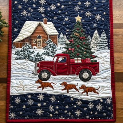 Winter Wonderland Ride Quilted Table Runner