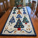 Winter Wonderland Trees Quilted Table Runner