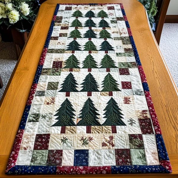 Winter Woods Delight Quilted Table Runner