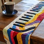 Wonderful Keys Piano Quilted Table Runner