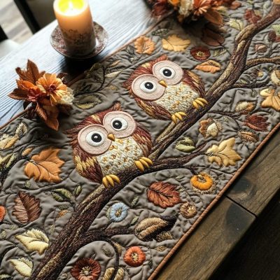 Woodland Charm Quilted Table Runner