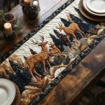 Woodland Deer Quilted Table Runner