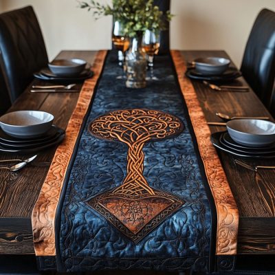 Yggdrasil Rising Quilted Table Runner