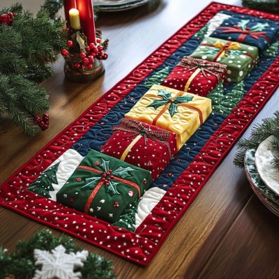 Yuletide Spark Quilted Table Runner
