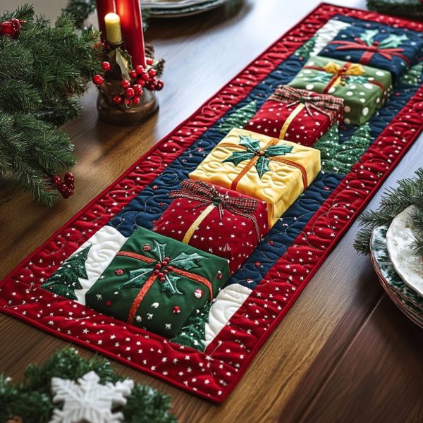 Yuletide Spark Quilted Table Runner
