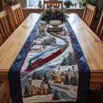 Yuletide Village Quilted Table Runner