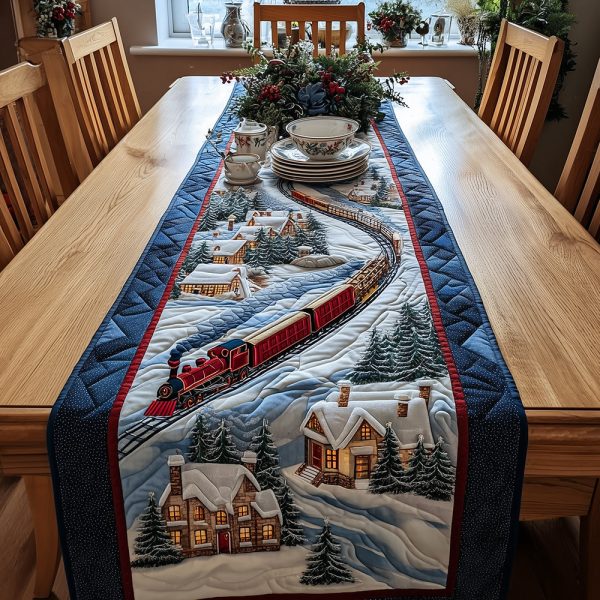 Yuletide Village Quilted Table Runner