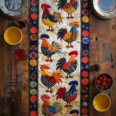 Charming Chicks Quilted Table Runner