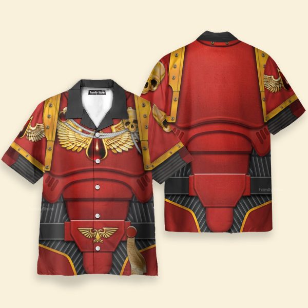 Warhammer Blood Angels Captain Costume Cosplay Hawaiian Shirt Whhs110
