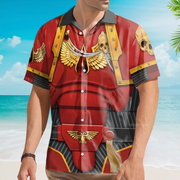Warhammer Blood Angels Captain Costume Cosplay Hawaiian Shirt Whhs110
