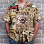 Wanted Luffy Men'S Button'S Up Shirts Hawaiian Shirt