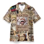 Wanted Luffy Men'S Button'S Up Shirts Hawaiian Shirt
