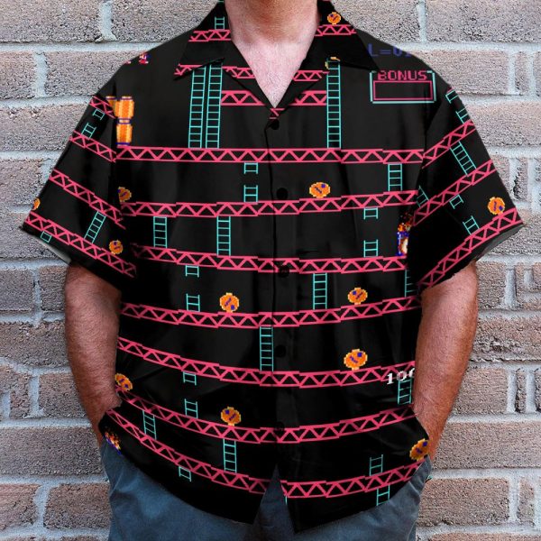 Donkey Kong Gameplay Hawaiian Shirt & Beach Shorts