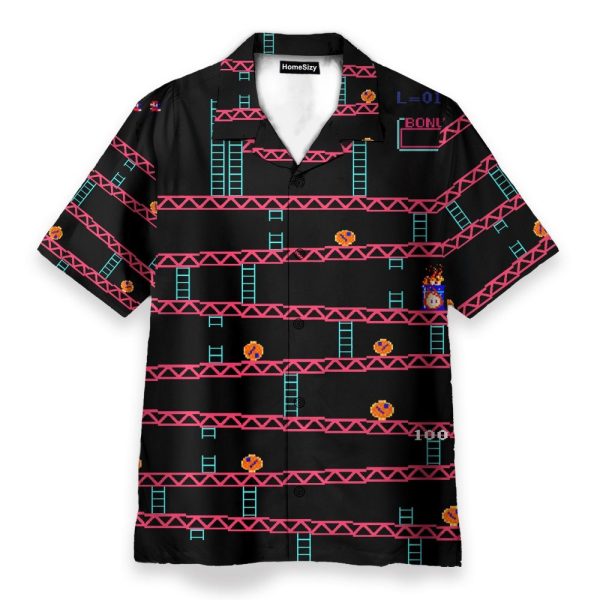 Donkey Kong Gameplay Hawaiian Shirt & Beach Shorts
