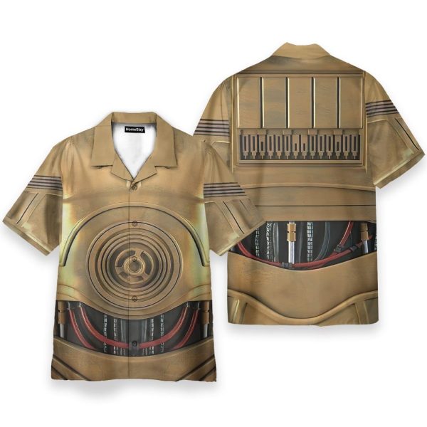 C3Po Suit Star War Movie Cosplay Costume Hawaiian Shirt