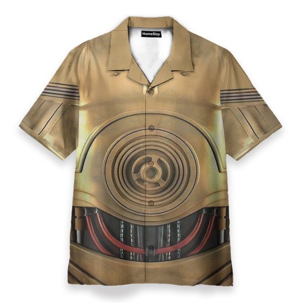 C3Po Suit Star War Movie Cosplay Costume Hawaiian Shirt