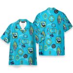 The Haunted Mansion Blue Hawaiian Shirt & Beach Shorts Klz106184
