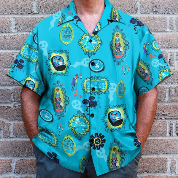 The Haunted Mansion Blue Hawaiian Shirt & Beach Shorts Klz106184