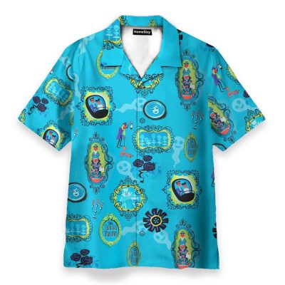 The Haunted Mansion Blue Hawaiian Shirt & Beach Shorts Klz106184