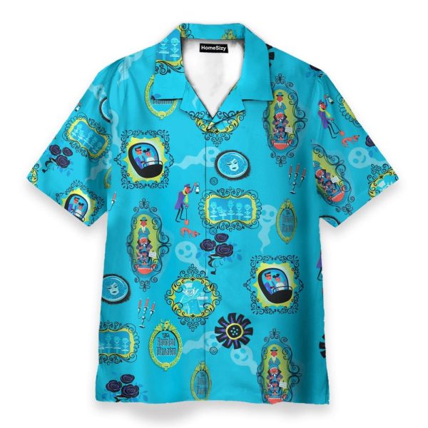 The Haunted Mansion Blue Hawaiian Shirt & Beach Shorts Klz106184