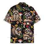 Funny Raccoon & Mushroom Tropical Hawaiian Shirt