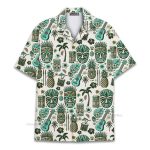 Retro Tiki Mask Polynesian Funny Hawaiian Shirt