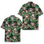 Lazy Sloth Cute Funny Tropical Hawaiian Shirt