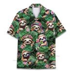 Lazy Sloth Cute Funny Tropical Hawaiian Shirt