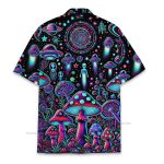 Psychedelic Alien Trippy Neon Mushroom Hawaiian Shirt