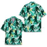 Bigfoot Sasquatch Palm Leaf Tropical Hawaiian Shirt