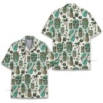 Retro Tiki Mask Polynesian Funny Hawaiian Shirt
