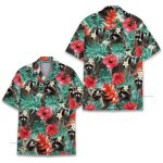 Raccoon Funny Animal Tropical Hawaiian Shirt