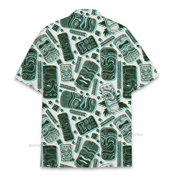 Tiki Retro Polynesian Tribal Mask Hawaiian Shirt